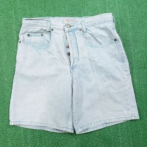 VINTAGE GUESS JEANS USA MADE DENIM JEAN SHORTS JORTS WOMENS SZ 3‎ BUTTON FLY